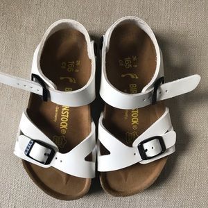 Toddler white Birkenstock’s